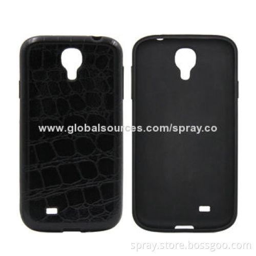 Black TPU IMD Croco Leather Finish Case for Samsung Galaxy S4